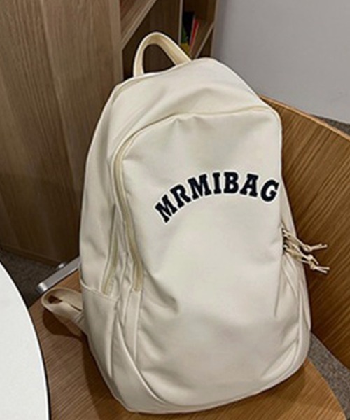 Miniministore(ミニミニストア)の「大容量リュック 通勤通学 男女兼用バッグ(バックパック/リュック・レディース・アイボリー/ブラック/ネイビー/ピンク/ワインレッド・FREE)」の9枚目の写真