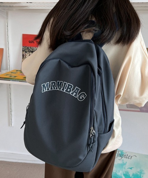 Miniministore(ミニミニストア)の「大容量リュック 通勤通学 男女兼用バッグ(バックパック/リュック・レディース・アイボリー/ブラック/ネイビー/ピンク/ワインレッド・FREE)」の10枚目の写真