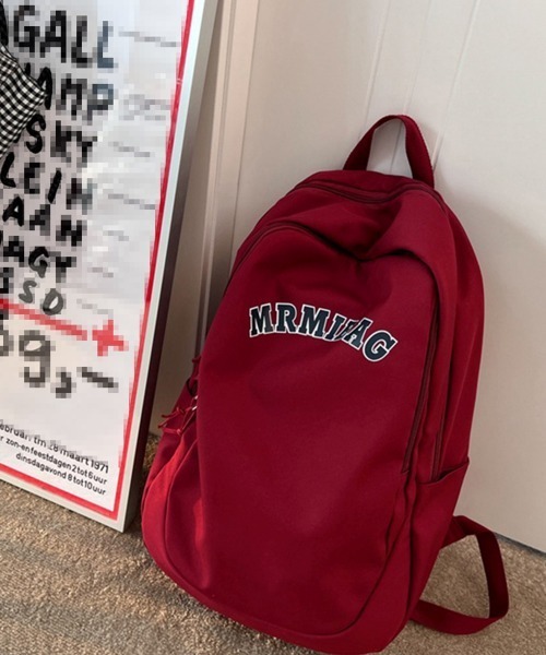 Miniministore(ミニミニストア)の「大容量リュック 通勤通学 男女兼用バッグ(バックパック/リュック・レディース・アイボリー/ブラック/ネイビー/ピンク/ワインレッド・FREE)」の15枚目の写真