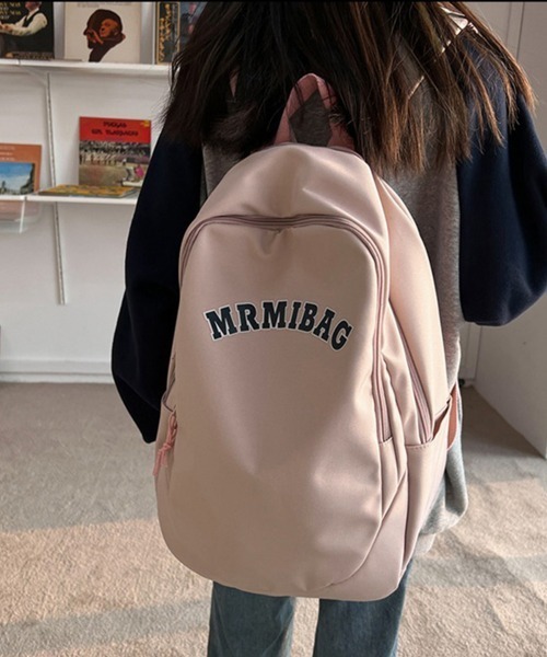 Miniministore(ミニミニストア)の「大容量リュック 通勤通学 男女兼用バッグ(バックパック/リュック・レディース・アイボリー/ブラック/ネイビー/ピンク/ワインレッド・FREE)」の16枚目の写真