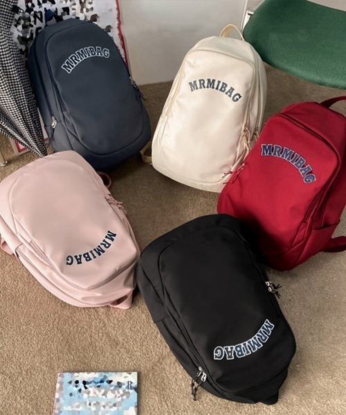 Miniministore(ミニミニストア)の「大容量リュック 通勤通学 男女兼用バッグ(バックパック/リュック・レディース・アイボリー/ブラック/ネイビー/ピンク/ワインレッド・FREE)」の18枚目の写真