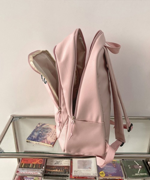 Miniministore(ミニミニストア)の「大容量リュック 通勤通学 男女兼用バッグ(バックパック/リュック・レディース・アイボリー/ブラック/ネイビー/ピンク/ワインレッド・FREE)」の22枚目の写真