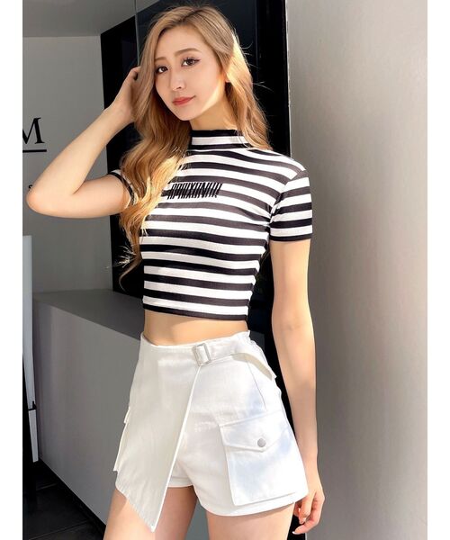 GYDA（ジェイダ）の「APAIXONARテレコタートルトップス（Tシャツ/カットソー・レディース・ブラック/オフホワイト/その他1・FREE）」の5枚目の写真