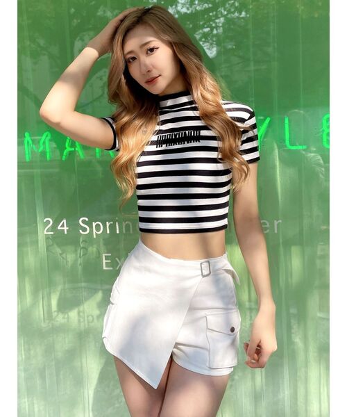 GYDA（ジェイダ）の「APAIXONARテレコタートルトップス（Tシャツ/カットソー・レディース・ブラック/オフホワイト/その他1・FREE）」の6枚目の写真