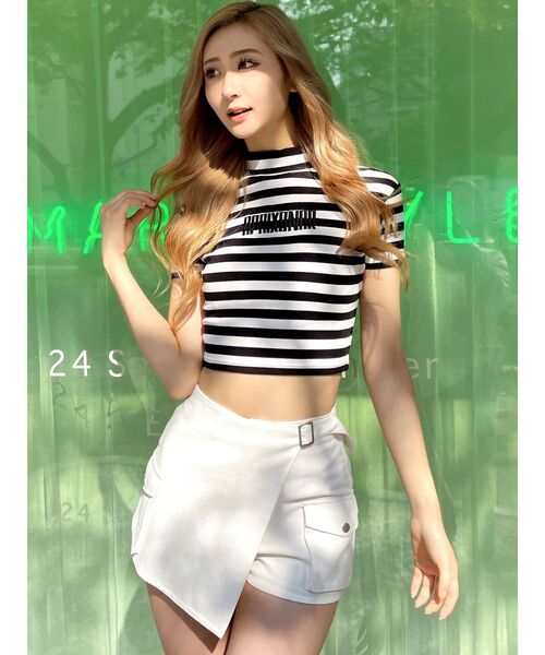 GYDA（ジェイダ）の「APAIXONARテレコタートルトップス（Tシャツ/カットソー・レディース・ブラック/オフホワイト/その他1・FREE）」の7枚目の写真