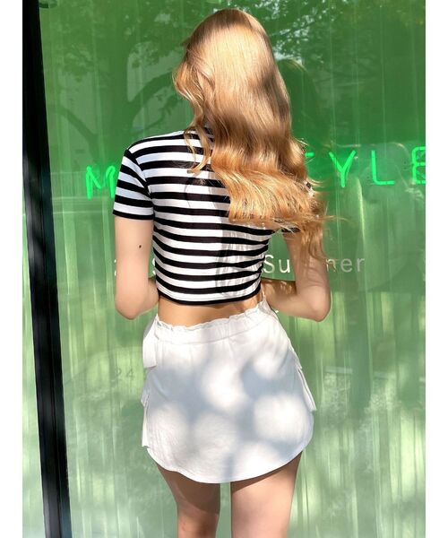 GYDA（ジェイダ）の「APAIXONARテレコタートルトップス（Tシャツ/カットソー・レディース・ブラック/オフホワイト/その他1・FREE）」の8枚目の写真