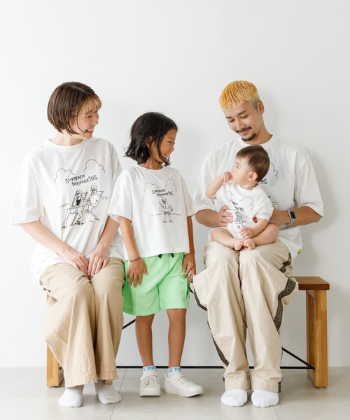MAKE YOUR DAY(メイクユアデイ)の「バカンスファミリー半袖Tシャツ■パパサイズ(Tシャツ/カットソー・メンズ・ブラック/オフホワイト・L/M)」の13枚目の写真