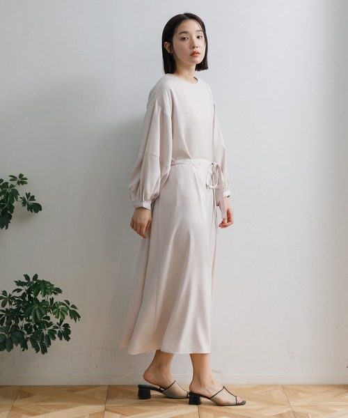 AMERICAN RAG CIE（アメリカンラグシー）の「【ARC】ランタンスリーブOP（ワンピース・レディース・ネイビー/グレー・FREE）」の3枚目の写真