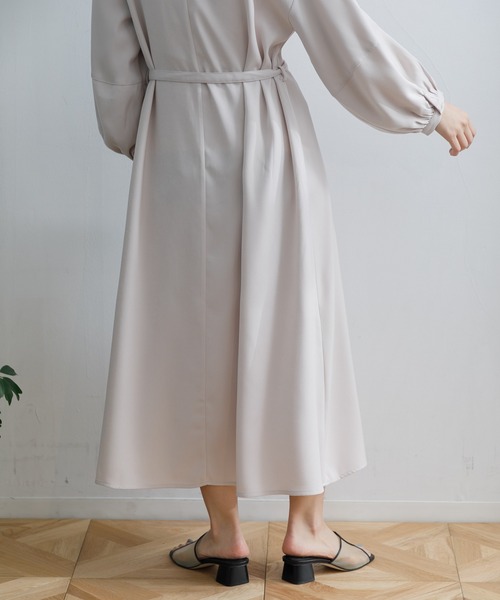 AMERICAN RAG CIE（アメリカンラグシー）の「【ARC】ランタンスリーブOP（ワンピース・レディース・ネイビー/グレー・FREE）」の9枚目の写真