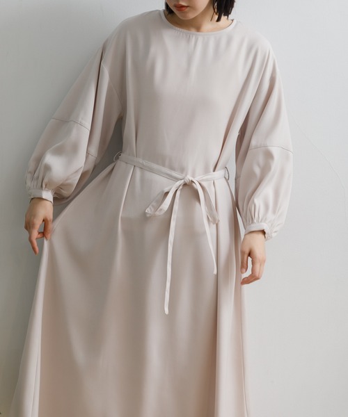 AMERICAN RAG CIE（アメリカンラグシー）の「【ARC】ランタンスリーブOP（ワンピース・レディース・ネイビー/グレー・FREE）」の5枚目の写真