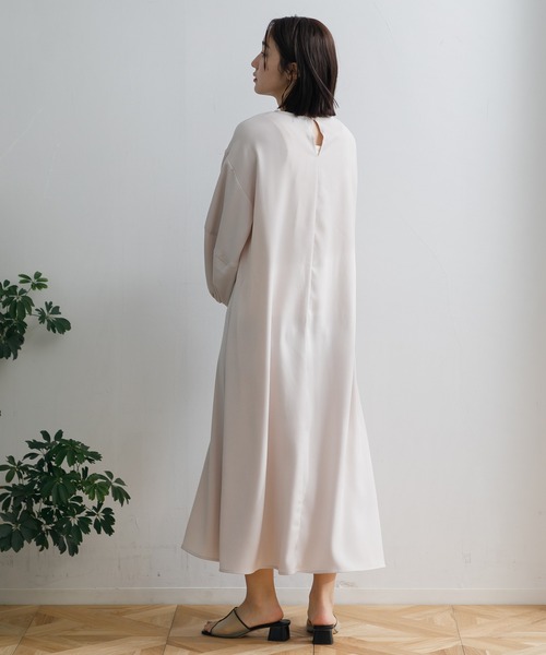 AMERICAN RAG CIE（アメリカンラグシー）の「【ARC】ランタンスリーブOP（ワンピース・レディース・ネイビー/グレー・FREE）」の12枚目の写真