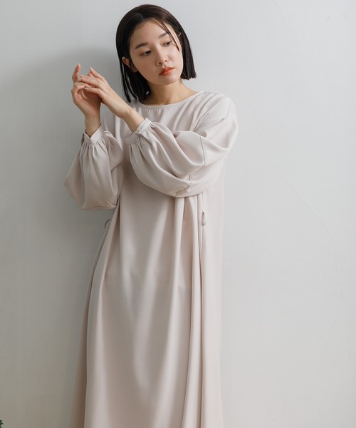 AMERICAN RAG CIE（アメリカンラグシー）の「【ARC】ランタンスリーブOP（ワンピース・レディース・ネイビー/グレー・FREE）」の13枚目の写真