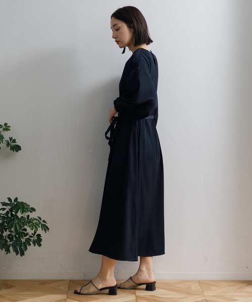 AMERICAN RAG CIE（アメリカンラグシー）の「【ARC】ランタンスリーブOP（ワンピース・レディース・ネイビー/グレー・FREE）」の14枚目の写真