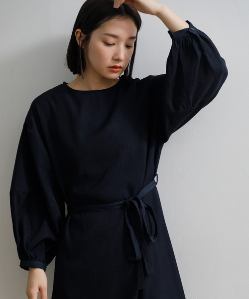 AMERICAN RAG CIE（アメリカンラグシー）の「【ARC】ランタンスリーブOP（ワンピース・レディース・ネイビー/グレー・FREE）」の17枚目の写真