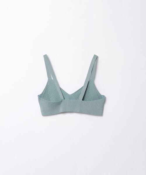 LANVIN en Bleu（ランバンオンブルー）の「ブライトリブニットビスチェ（キャミソール・レディース・ブルー系その他/ブラック・38）」の3枚目の写真