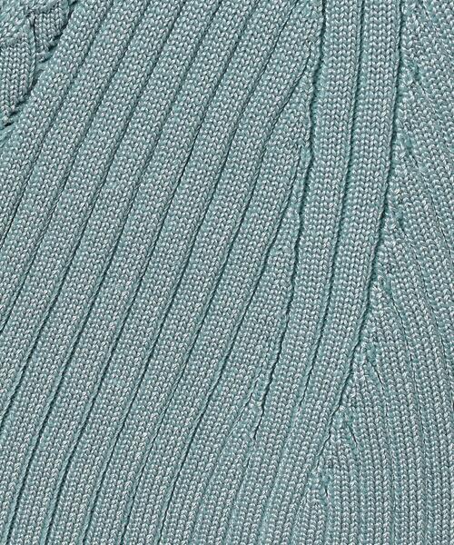 LANVIN en Bleu（ランバンオンブルー）の「ブライトリブニットビスチェ（キャミソール・レディース・ブルー系その他/ブラック・38）」の5枚目の写真