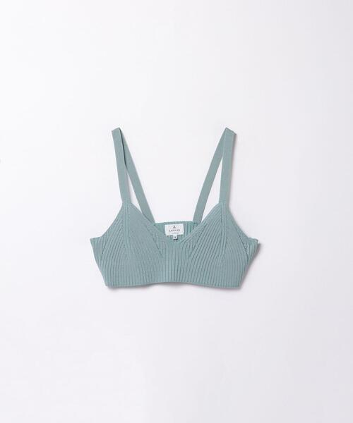 LANVIN en Bleu（ランバンオンブルー）の「ブライトリブニットビスチェ（キャミソール・レディース・ブルー系その他/ブラック・38）」の7枚目の写真