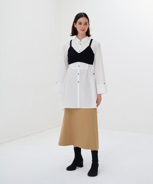 LANVIN en Bleu（ランバンオンブルー）の「ブライトリブニットビスチェ（キャミソール・レディース・ブルー系その他/ブラック・38）」の9枚目の写真