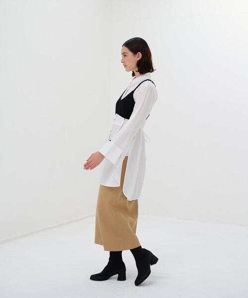 LANVIN en Bleu（ランバンオンブルー）の「ブライトリブニットビスチェ（キャミソール・レディース・ブルー系その他/ブラック・38）」の10枚目の写真