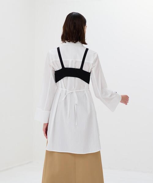 LANVIN en Bleu（ランバンオンブルー）の「ブライトリブニットビスチェ（キャミソール・レディース・ブルー系その他/ブラック・38）」の11枚目の写真