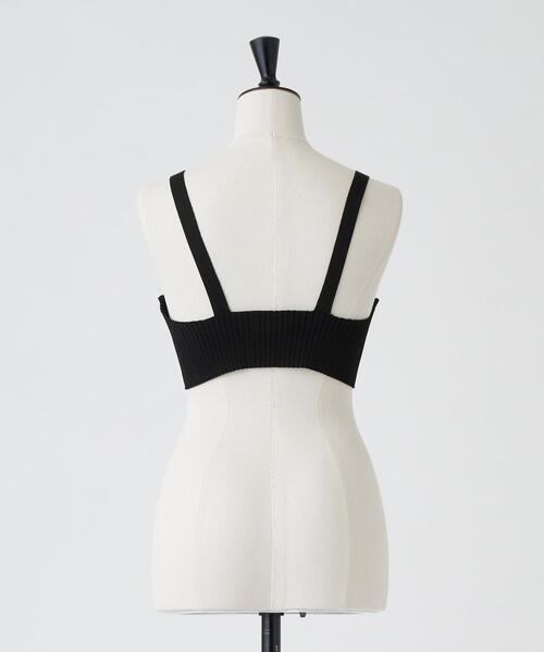 LANVIN en Bleu（ランバンオンブルー）の「ブライトリブニットビスチェ（キャミソール・レディース・ブルー系その他/ブラック・38）」の14枚目の写真