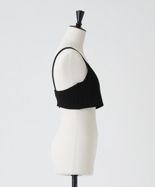 LANVIN en Bleu（ランバンオンブルー）の「ブライトリブニットビスチェ（キャミソール・レディース・ブルー系その他/ブラック・38）」の15枚目の写真