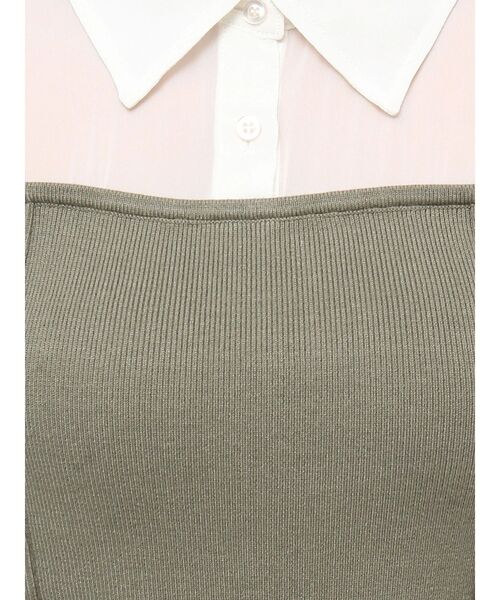 RESEXXY（リゼクシー）の「シャツドッキングマーメイドニットワンピース（ワンピース・レディース・グリーン/ベージュ/ブラック・FREE）」の14枚目の写真