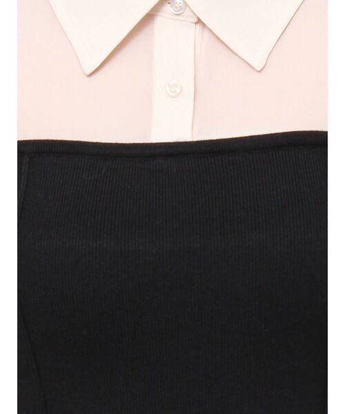 RESEXXY（リゼクシー）の「シャツドッキングマーメイドニットワンピース（ワンピース・レディース・グリーン/ベージュ/ブラック・FREE）」の15枚目の写真