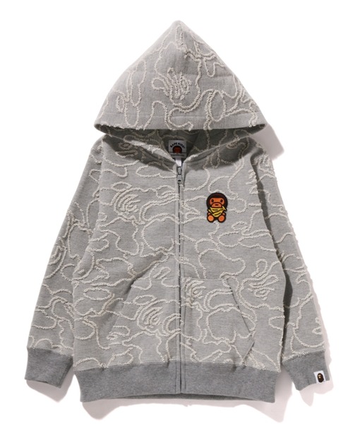 NEON CAMO JACQUARD BABYILO ZIP HOODIE