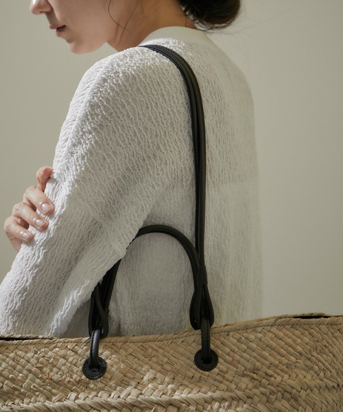 SALON adam et rope'（サロン アダム エ ロペ）の「【BAGMATI（バグマティ）】RAFIA/かごバッグ（かごバッグ・レディース・ホワイト系その他5・FREE）」の6枚目の写真