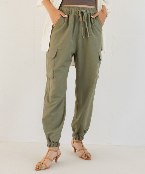 BAYFLOW（ベイフロー）の「RPカーゴパンツ（カーゴパンツ・レディース・カーキ/アイボリー/ブラック/ベージュ/ネイビー/オリーブ・SMALL/MEDIUM/LARGE）」の4枚目の写真