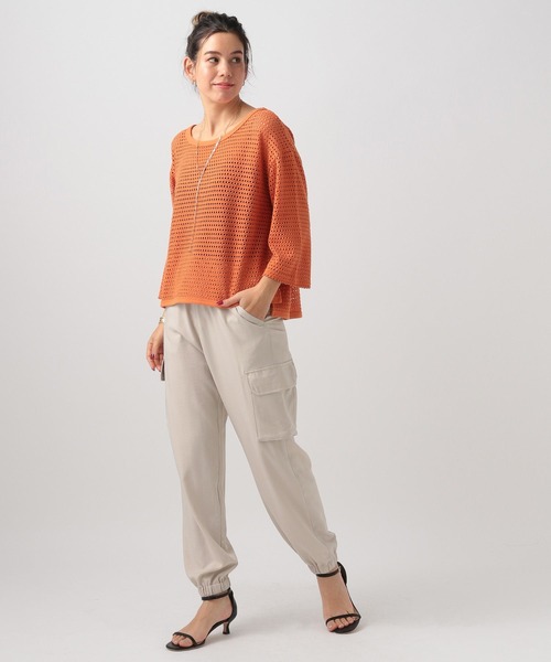 BAYFLOW（ベイフロー）の「RPカーゴパンツ（カーゴパンツ・レディース・カーキ/アイボリー/ブラック/ベージュ/ネイビー/オリーブ・SMALL/MEDIUM/LARGE）」の14枚目の写真