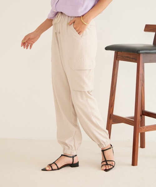 BAYFLOW（ベイフロー）の「RPカーゴパンツ（カーゴパンツ・レディース・カーキ/アイボリー/ブラック/ベージュ/ネイビー/オリーブ・SMALL/MEDIUM/LARGE）」の16枚目の写真