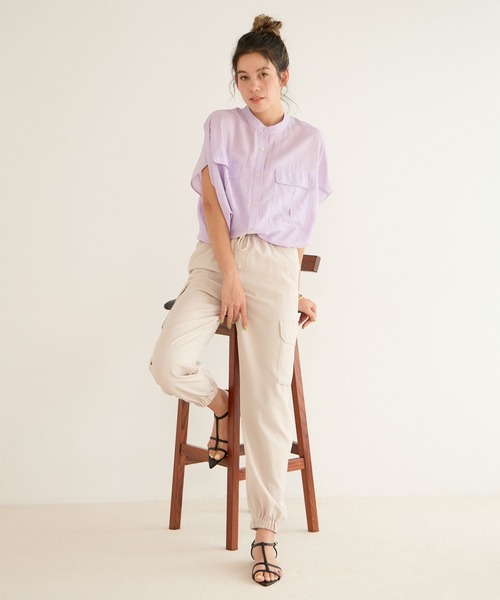 BAYFLOW（ベイフロー）の「RPカーゴパンツ（カーゴパンツ・レディース・カーキ/アイボリー/ブラック/ベージュ/ネイビー/オリーブ・SMALL/MEDIUM/LARGE）」の18枚目の写真