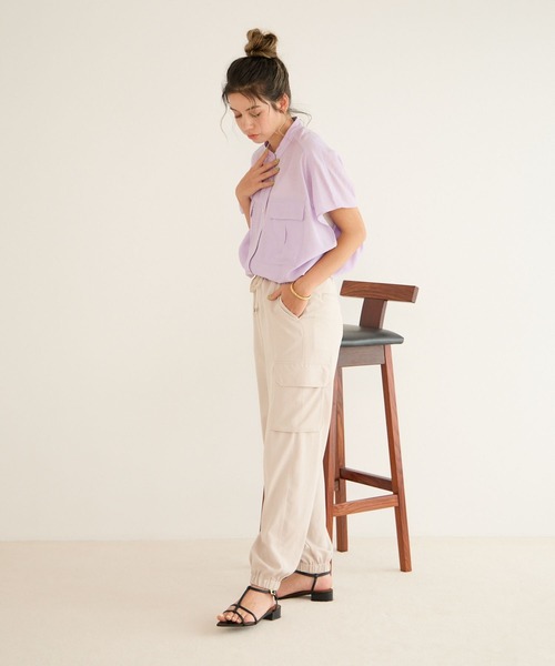 BAYFLOW（ベイフロー）の「RPカーゴパンツ（カーゴパンツ・レディース・カーキ/アイボリー/ブラック/ベージュ/ネイビー/オリーブ・SMALL/MEDIUM/LARGE）」の19枚目の写真