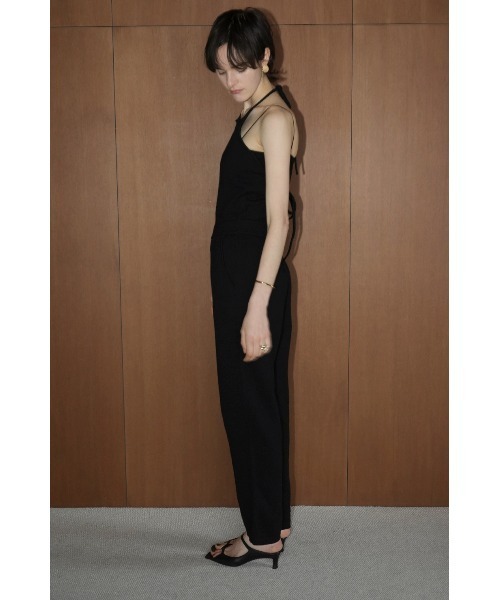 CLANE HALTER NECK KNIT ALL IN ONE ブラック