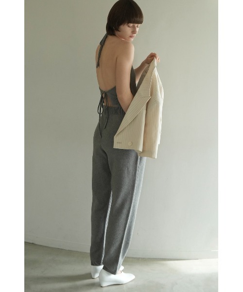 サロペット・オーバーオール・オールインワン CLANE HALTER NECK KNIT ALL IN ONE セール】HALTER NECK KNIT ALL IN ONE（つなぎ/オールインワン