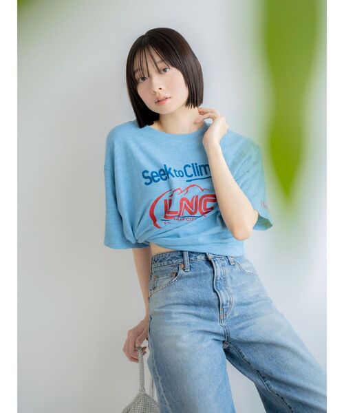 Ungrid（アングリッド）の「LNCロゴショートTee（Tシャツ/カットソー・レディース・レッド/オフホワイト/ブルー・FREE）」の21枚目の写真
