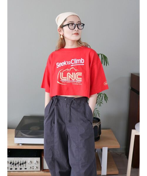 Ungrid（アングリッド）の「LNCロゴショートTee（Tシャツ/カットソー・レディース・レッド/オフホワイト/ブルー・FREE）」の12枚目の写真