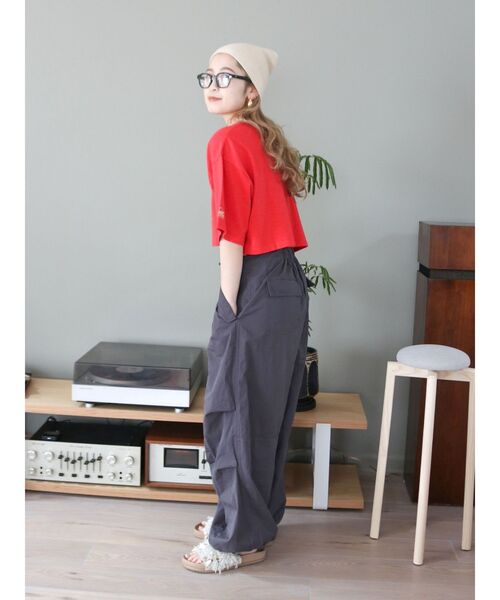 Ungrid（アングリッド）の「LNCロゴショートTee（Tシャツ/カットソー・レディース・レッド/オフホワイト/ブルー・FREE）」の7枚目の写真