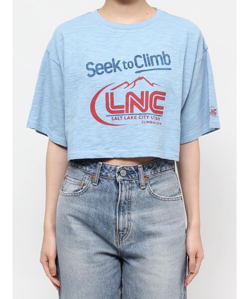 Ungrid（アングリッド）の「LNCロゴショートTee（Tシャツ/カットソー・レディース・レッド/オフホワイト/ブルー・FREE）」の10枚目の写真