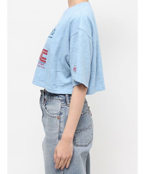 Ungrid（アングリッド）の「LNCロゴショートTee（Tシャツ/カットソー・レディース・レッド/オフホワイト/ブルー・FREE）」の4枚目の写真