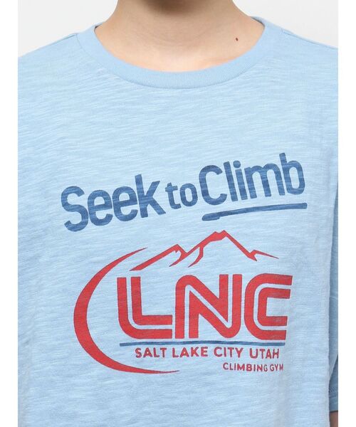 Ungrid（アングリッド）の「LNCロゴショートTee（Tシャツ/カットソー・レディース・レッド/オフホワイト/ブルー・FREE）」の6枚目の写真