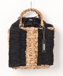 SMIR NASLI | 【SMIR NASLI】フリルバンブーハンドルカゴバッグ(846400)(かごバッグ)