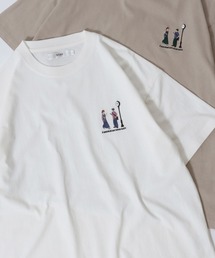 SITRY Couple Embroidery T-shirt/別注 オーバーサイズ カップル ワンポイント刺繍 半袖Tシャツ レディース メンズ