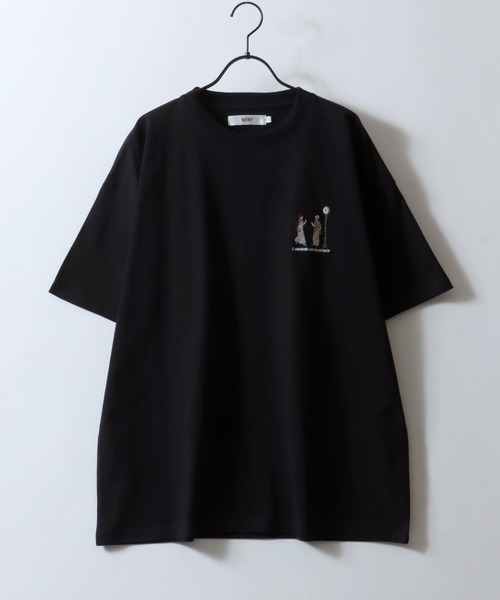 【ポイント使いの刺繍がかわいい♡】HERMES Tシャツ セール】SITRY Couple Embroidery T-shirt/別注 オーバーサイズ