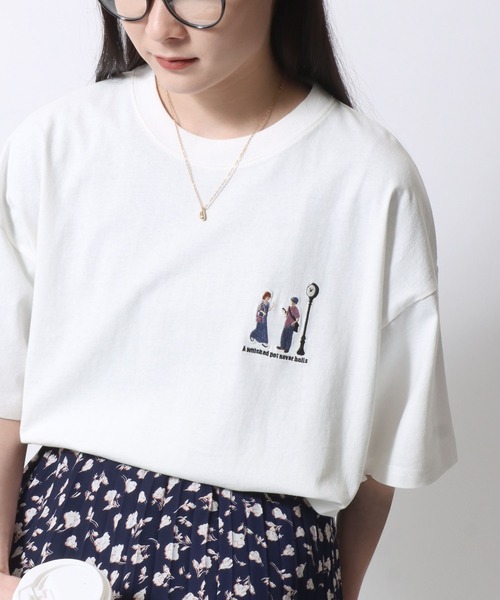 SITRY(シトリー)の「SITRY Couple Embroidery T-shirt/別注 オーバーサイズ カップル ワンポイント刺繍 半袖Tシャツ レディース メンズ(Tシャツ/カットソー・メンズ・ホワイト/ホワイト系その他/ベージュ系その他/グリーン/ブラック/グレイッシュベージュ/ブルー/ブラック系その他・M/L/XL)」の22枚目の写真