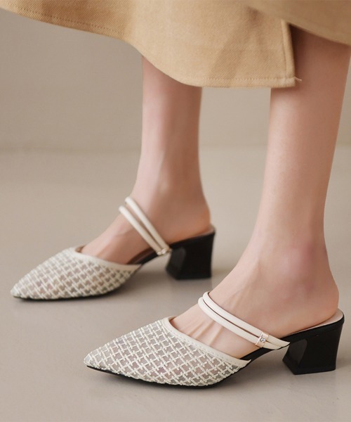 Miniministore(ミニミニストア)の「ミュール パンプスサンダル レディース(パンプス・レディース・アイボリー/ブラック・23.5cm/24.5cm/22.5cm/25.0cm/23.0cm/24.0cm)」の14枚目の写真