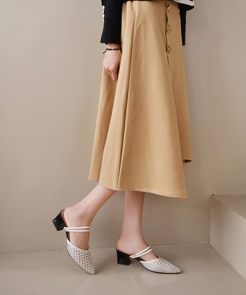 Miniministore(ミニミニストア)の「ミュール パンプスサンダル レディース(パンプス・レディース・アイボリー/ブラック・23.5cm/24.5cm/22.5cm/25.0cm/23.0cm/24.0cm)」の17枚目の写真