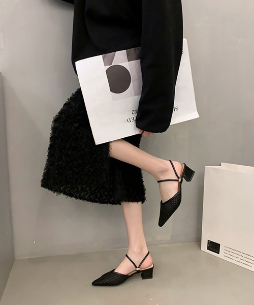 Miniministore(ミニミニストア)の「ミュール パンプスサンダル レディース(パンプス・レディース・アイボリー/ブラック・23.5cm/24.5cm/22.5cm/25.0cm/23.0cm/24.0cm)」の12枚目の写真